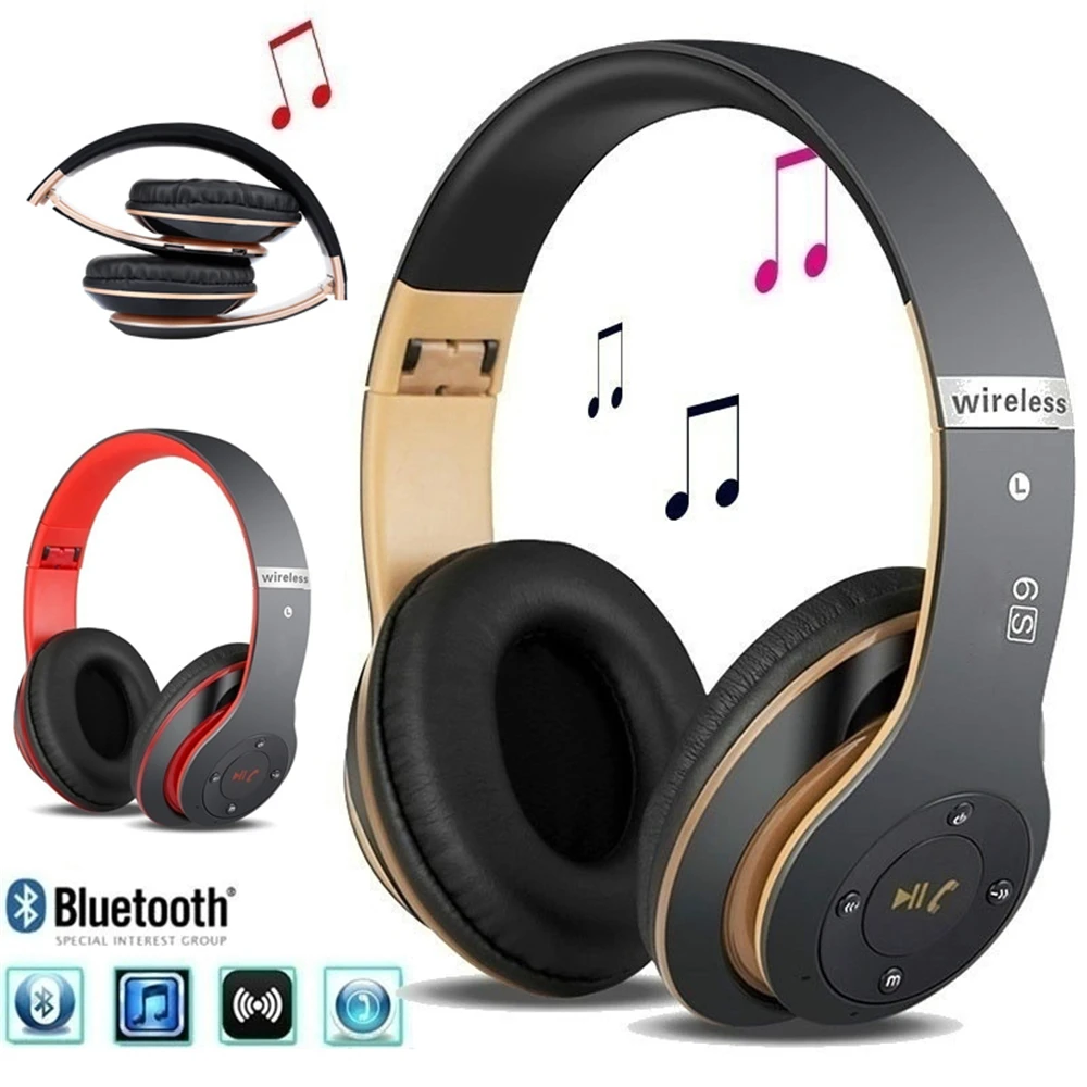 Новинка, S6, беспроводные Bluetooth наушники, гарнитура с микрофоном, наушники для планшета, телевизора, ПК, мобильных телефонов, мягкие протеиновые амбушюры
