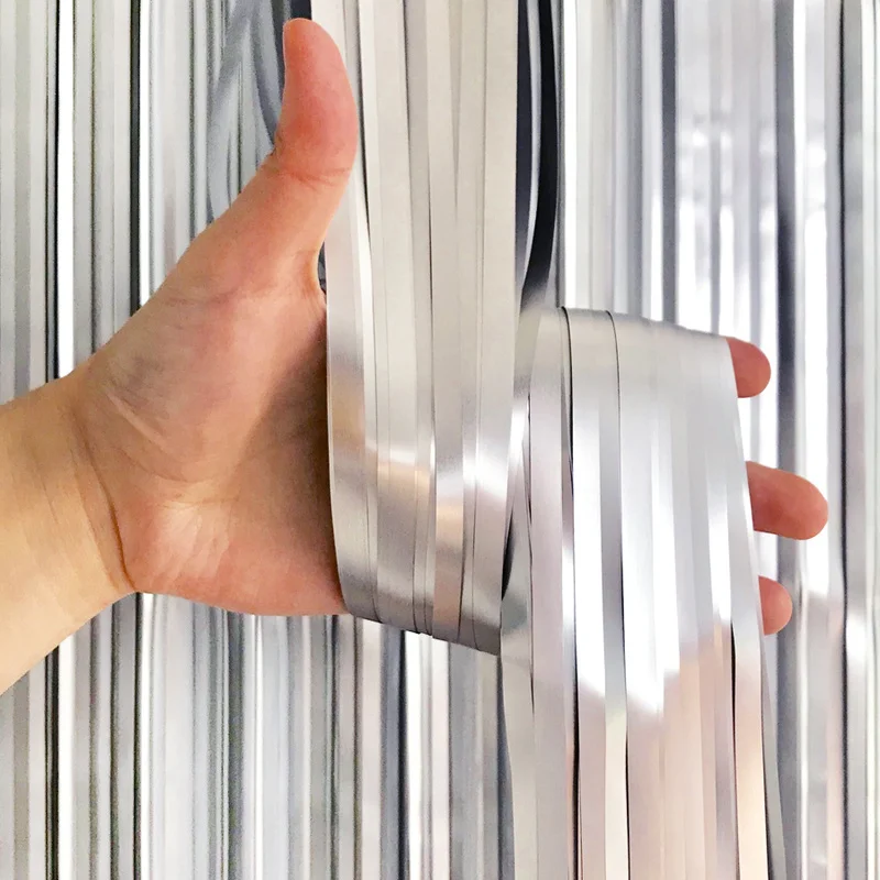 1*2 м фон для вечеринки многоцветные блестящие фольгированные занавески с