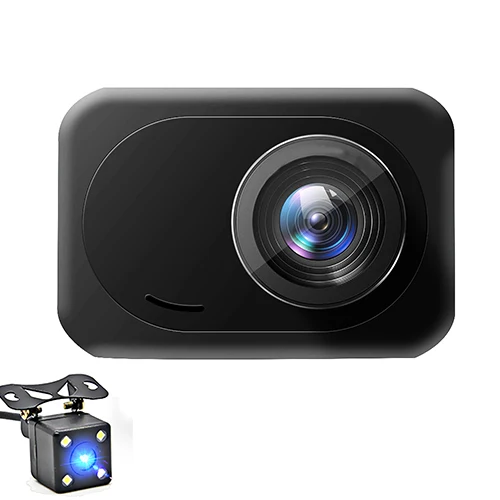 Dual Camera YANTU Автомобильный dvr 1" ips сенсорный 4G зеркало двойной cam тире Android ADAS gps FHD 1080P wifi авто регистратор заднего вида зеркало с камерой - Название цвета: Dual Camera