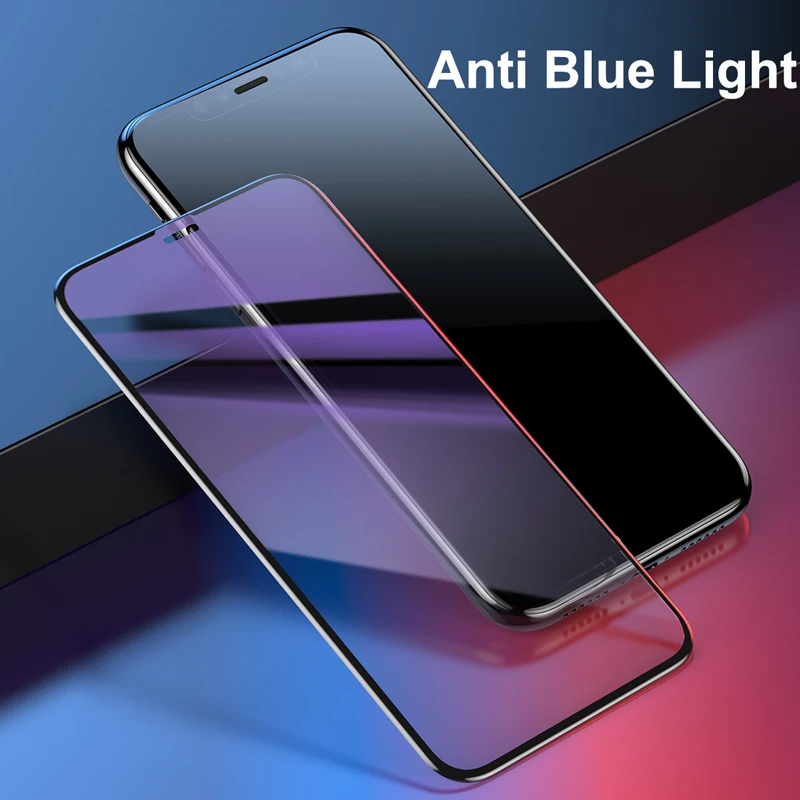 Anti Blue Light Baseus 3D Защитная пленка для экрана из закаленного стекла для iPhone Xr Xs Max 0,23 мм Полное покрытие Передняя пленка Защитное стекло для iPhone Xsmax - Цвет: Anti Blue Light