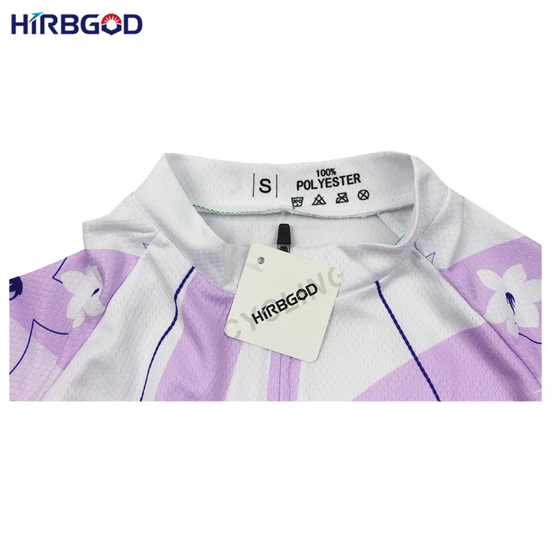 HIRBGOD Горячая фиолетовая Цветочная Женская велосипедная одежда с коротким