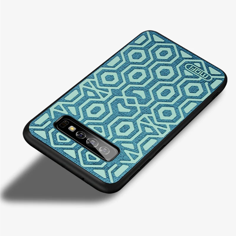 green Для Galaxy S10+ чехол, жидкий силикон, задняя крышка, MOFi,, для samsung S10 Plus, чехол s coque, ткань, противоскользящий, S10e чехол - Цвет: green