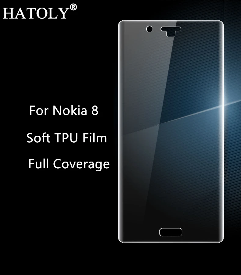 Мягкая Противоударная нано-пленка из ТПУ для Nokia 8 2 шт. прозрачная ультратонкая