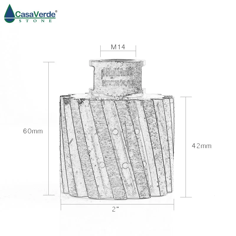 Бесплатная доставка 2 дюймовое колесо для камня с нулевой допуском резьба