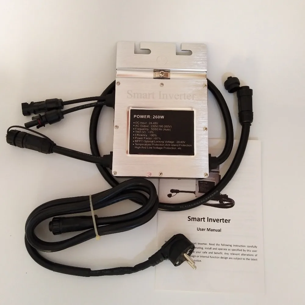 Водонепроницаемый IP67 250W 260W 24 45V DC Вход AC 220V или 110V выход Солнечная Сетка галстук