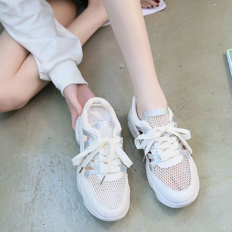 2019 женские кроссовки серебристого и золотистого цвета женская обувь на