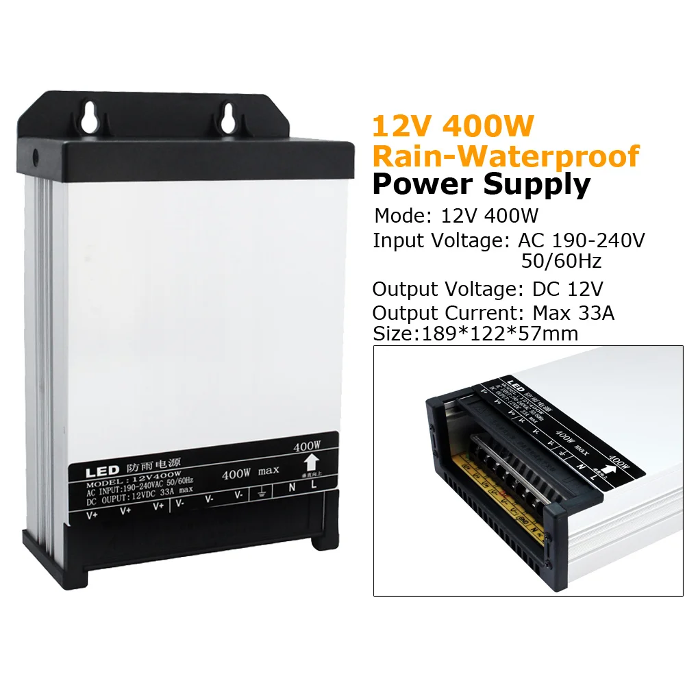 Блок питания для светодиодных лент 220 В переменного тока на 12 5a 60 Вт 100 20A 33A|led