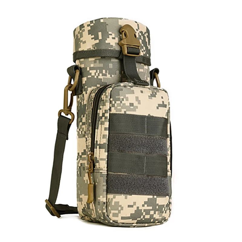 ACU Camouflage Горячее предложение! Распродажа! 1 шт. Открытый Охота Кемпинг портативный военный плюс размер бутылка для воды держатель тактический чайник упаковка для снаряжения сумка Rn - Цвет: ACU Camouflage