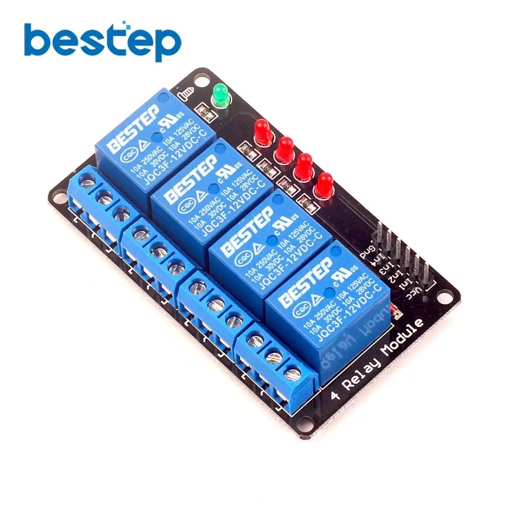 4 Канальный Релейный модуль 12 V низкого уровня триггера для Arduino SCM бытовой техники