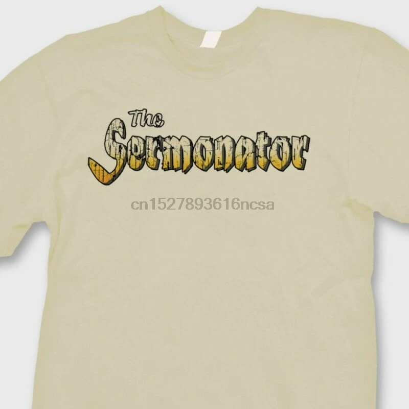 The Sermonator забавная футболка с церковным пастором длинная Подарочная