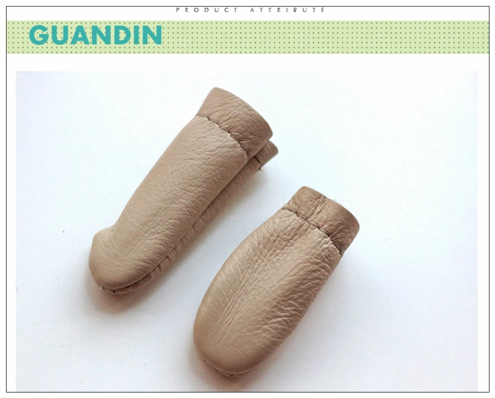 GUANDIN, 1 пара/лот, распродажа случайных цветов, войлок ручной работы, кожаный чехол для пальцев, шерстяное валяние, игла для защиты пальцев