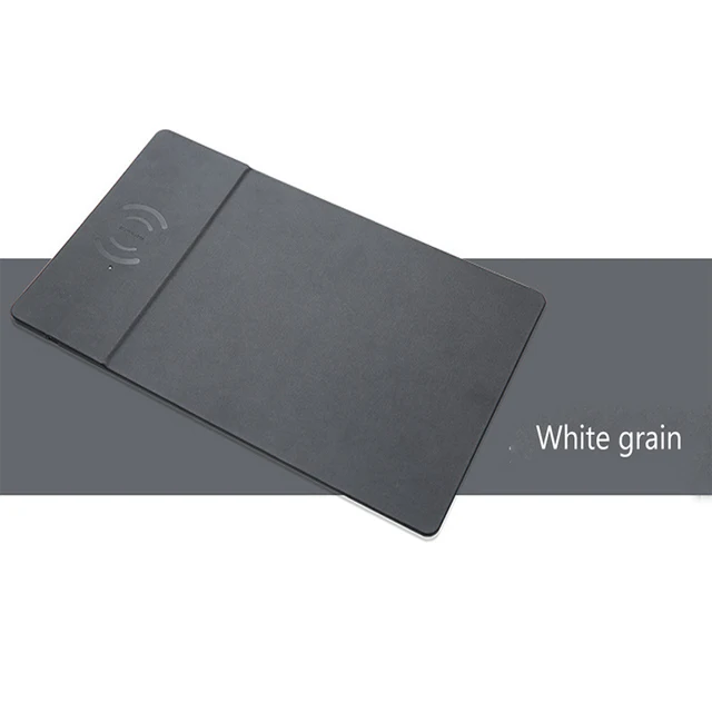 White grain Зарядное устройство коврик для мыши Qi быстрая Беспроводная зарядка зарядное устройство коврик 2 в 1 Зарядка телефона для huawei для Sumsung s8 для airpods для iphone - Тип штекера: White grain