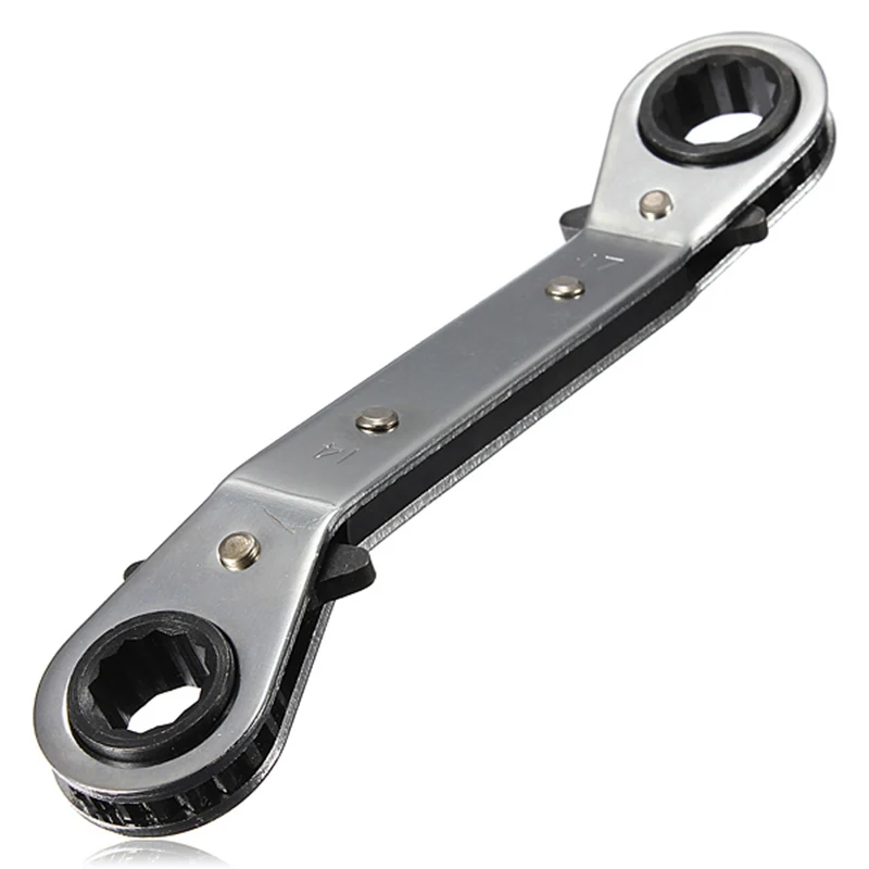 1pcs 14x17mm NK MIXTOS 1 шт. метрическое смещение двойное кольцо накидной ключ реверсивный Трещоточный ключ метрический ручной инструмент 6 мм-21 мм - Цвет: 1pcs 14x17mm