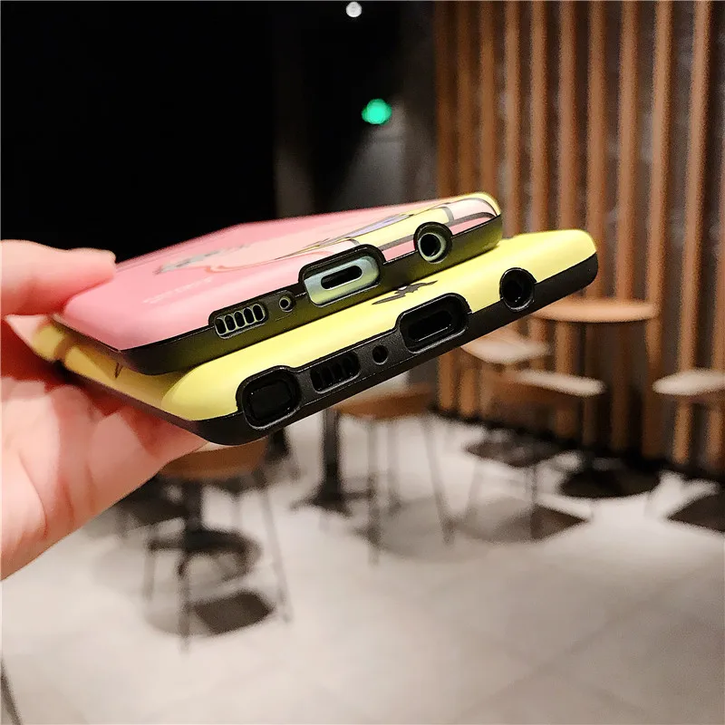 SpongeBob Cases For Samsung Galaxy S10 Plus S10e S7 Edge S8 S9 Note 8 9 Soft IMD Phone Back Cover Gifts |
