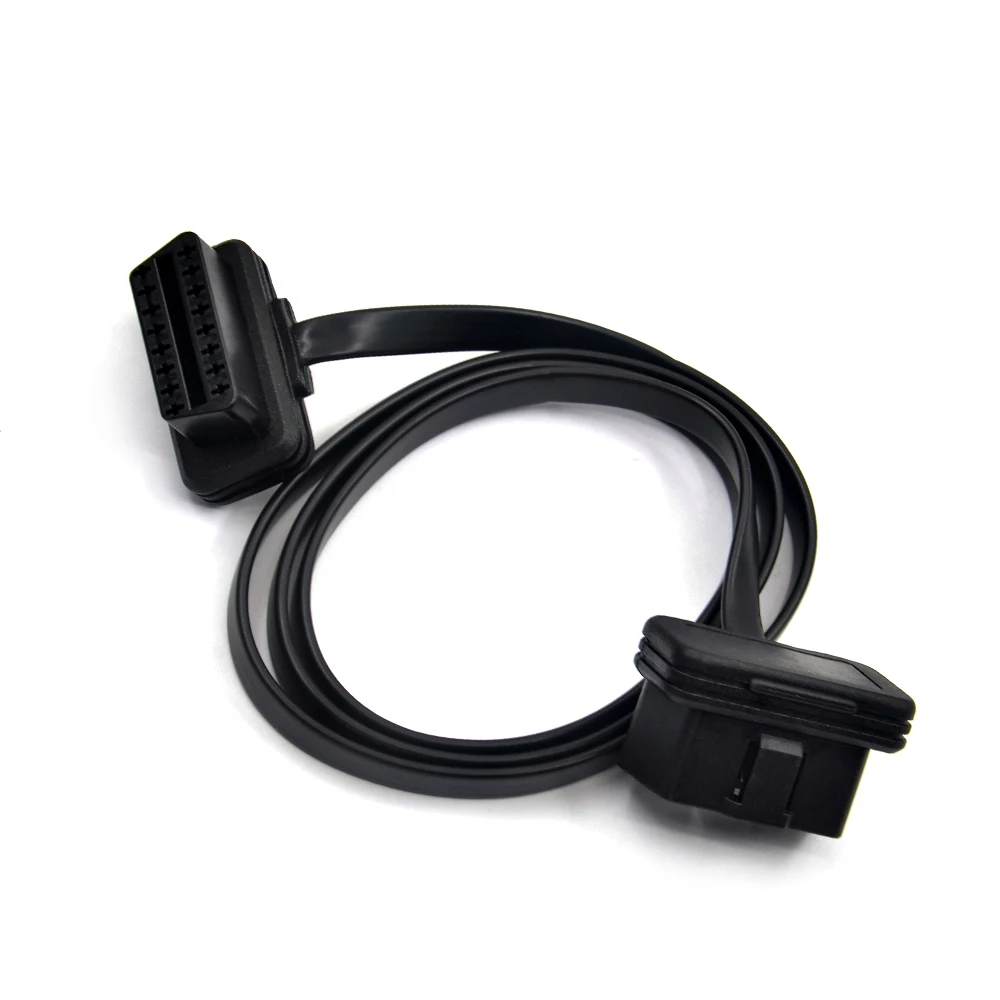VSTM 100 см OBD2 16 контактный плоский + OBDII OBD 2 ELM327 Штекерный к двойному гнезду Y сплиттер