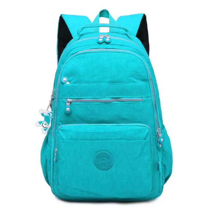 Синий Повседневный школьный рюкзак Bolsa Kiple для девочки-подростка Mochila Escolar с брелок "Обезьяна" - Цвет: Синий