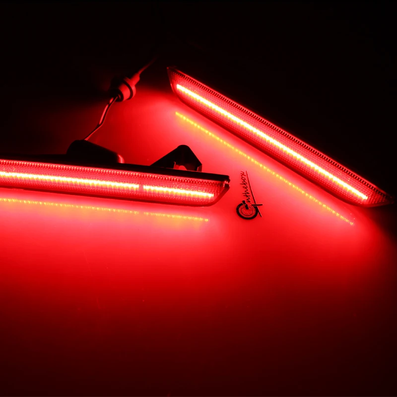 IJDM красные светодиодсветодиодный задние боковые фонари с дымчатыми линзами для