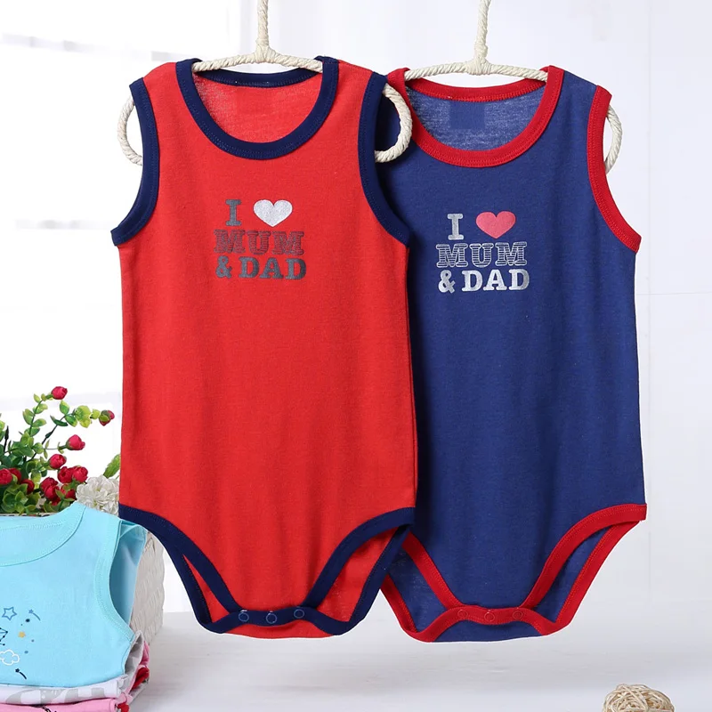 Детское боди из 100% хлопка без рукавов одежда для маленьких мальчиков и девочек