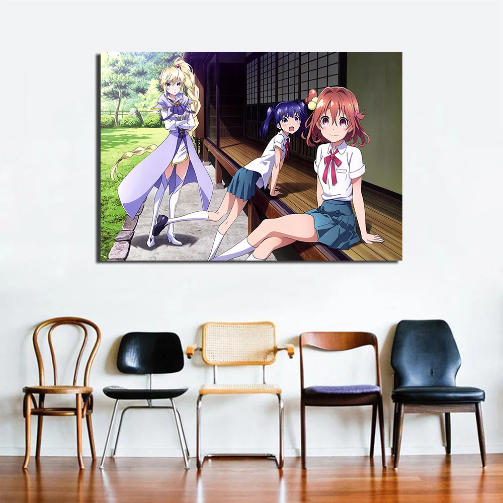 Soushin Shoujo Matoi Аниме девушка постер Картина на холсте украшение стену картина для