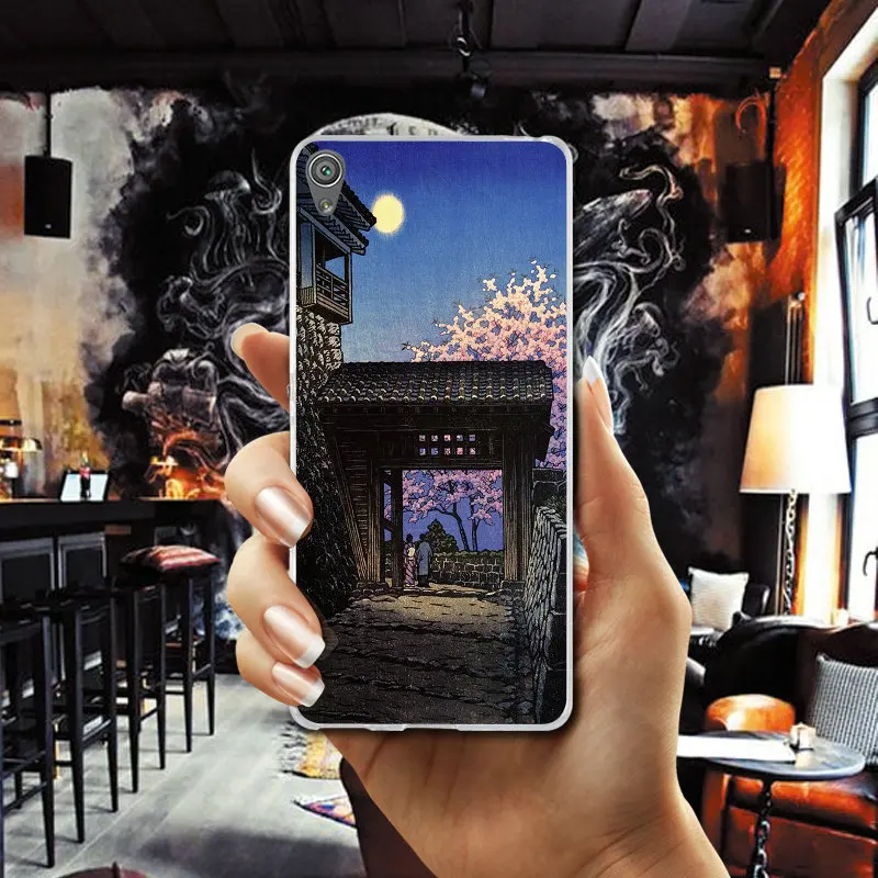For Sony Xperia Z1 Z2 Z3 Z4 Z5 Compact Premium M2 M4 M5 E3 E5 T3 XA Soft Mobile Phone Cases Ancient Japanese Architecture Art |