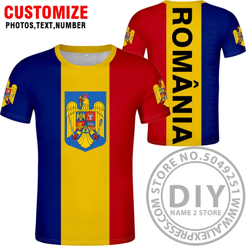 Футболка rom ana, сделай сам,, на заказ, с именем, номером rom, футболка, Национальный флаг, ro rom, ana rom, кантри, колледж, принт, фото, одежда - Цвет: Style 4