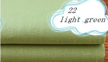 22 light green 1 метр ткань из льна и хлопка для пошива стеганая Лоскутная Ткань DIY шторы в простом стиле из плотной ткани telas жира четверти ручной работы Рукоделие zakka - Цвет: 22 light green