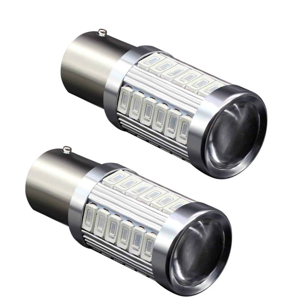

2 шт., Автомобильные светодиодные сигнальные лампы BAU15S PY21W 33SMD 5630