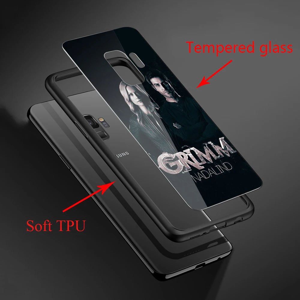 Мягкий чехол Lavaza Grimm из закаленного стекла для Samsung Galaxy S8 S9 S10 Plus Note 8 9 A30 A50 A70 |