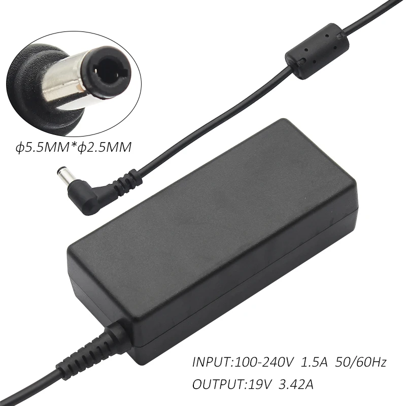 19V 3.42A 65W 5 5*2 5mm адаптер переменного тока зарядное устройство для Toshiba Satellite Pro A200 A210