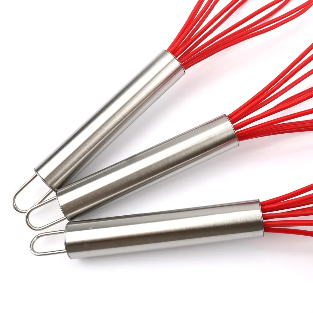 10 дюймов белое яйцо нержавеющая сталь и силиконовое приспособление для кухни