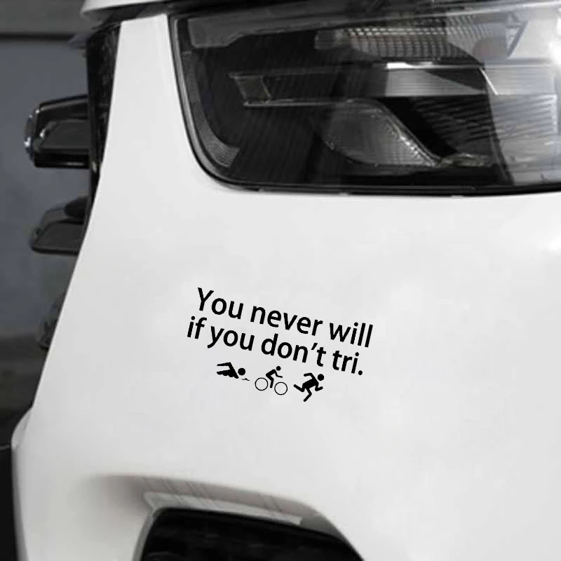 YJZT 17 3*8 6 см забавные наклейки для триатлона плавания велосипеда силуэт