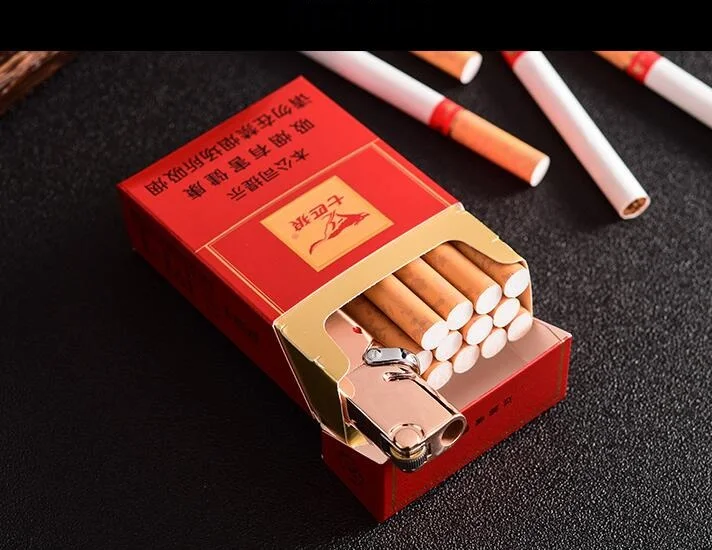 Небольшая и изящная ветрозащитная газовая зажигалка креативный тонкий