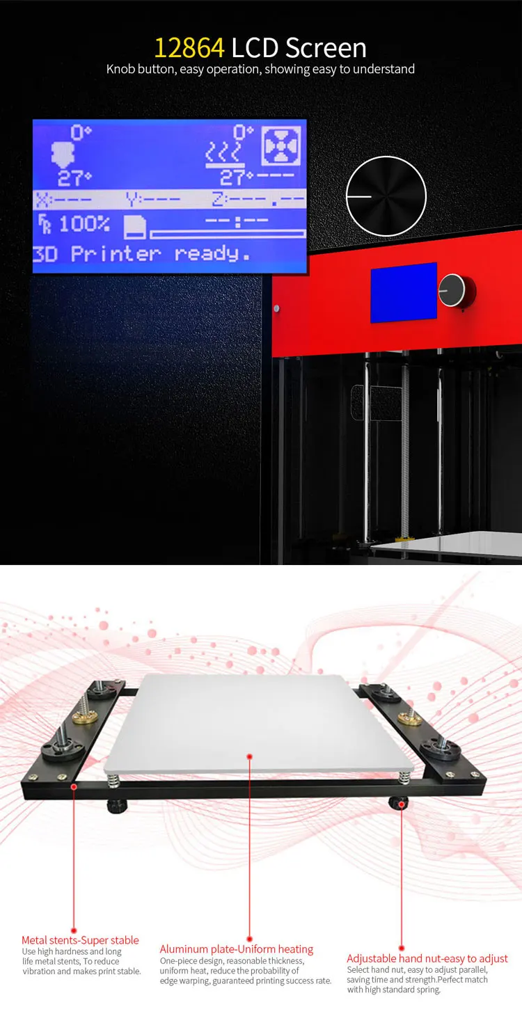 Tronxy 3d принтер C5 мини 3d принтер интегрированный FMD Высокоточный 3D настольный принтер 1,75 мм PLA нить