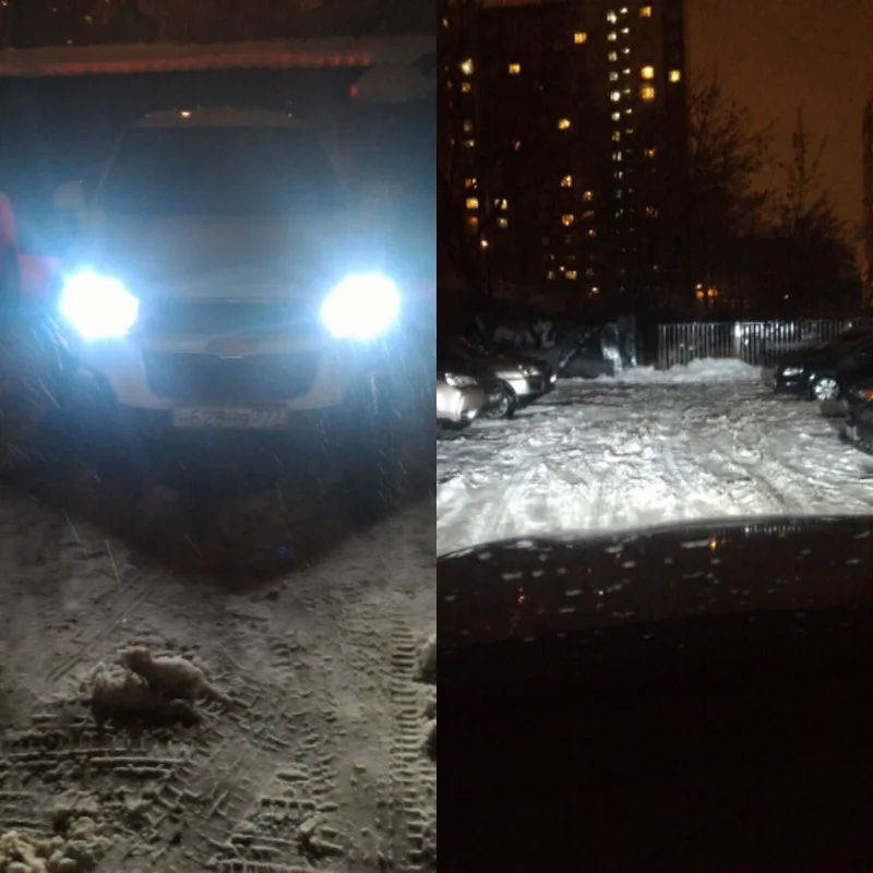 Удара светодио дный H7 фары автомобиля Комплект 66 Вт 6000lm авто передний свет туман