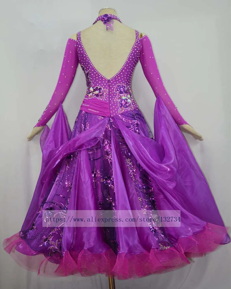 

Ballroom Waltz Tango Ballroom Dance Dress, Smooth Ballroom Dress,Standard Ballroom Dress Girls B-0079