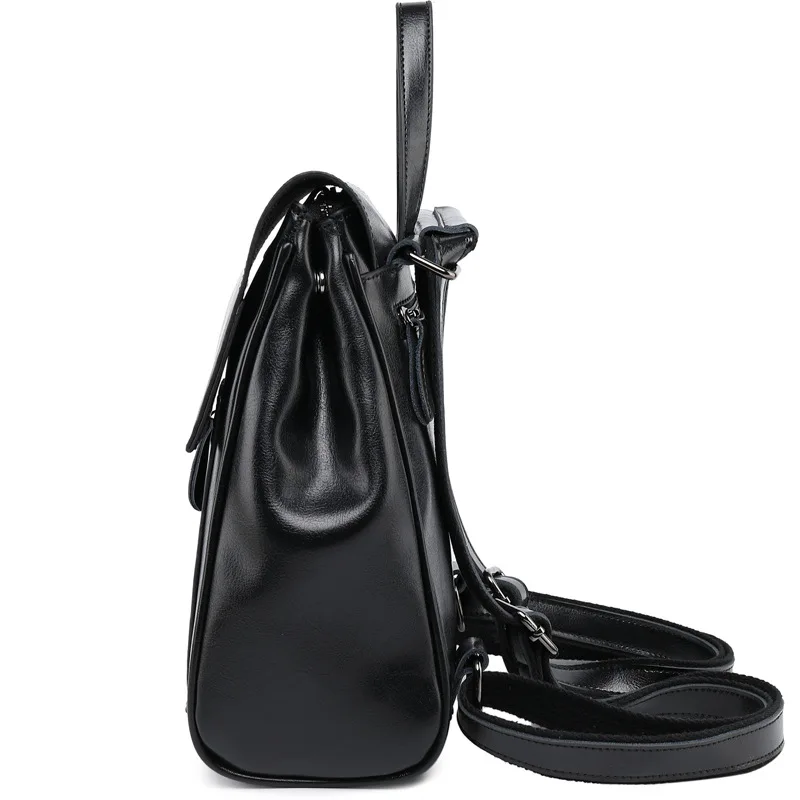 Женские рюкзаки из натуральной кожи 2019 винтажные школьные ранцы для