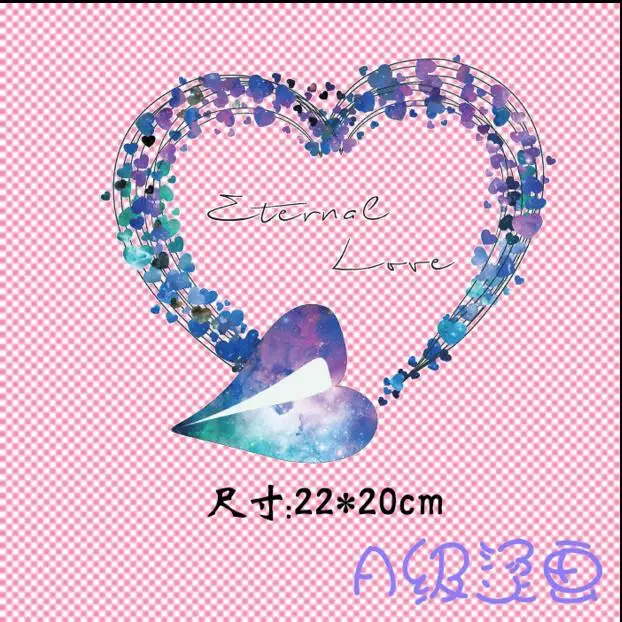 22*20 см нашивки с сердечками для одежды цветные аппликации буквами толстовки