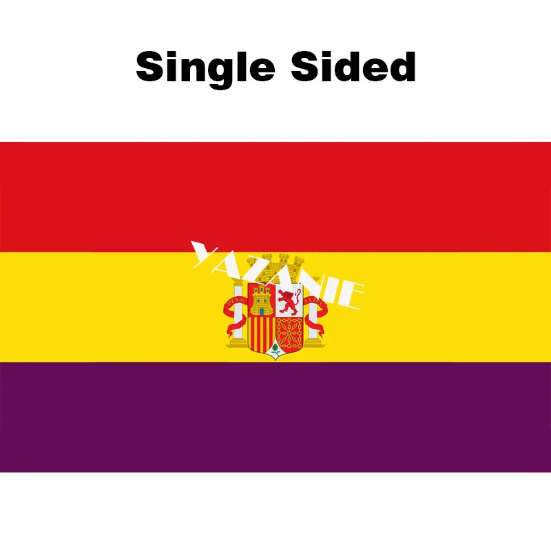 Single Sided YAZANIE любой размер второй Испанский флаг с звездами международных отряд торговый морской флаг Испании(1931-1939) флаги - Цвет: Single Sided
