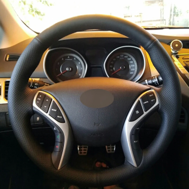 Искусственная замша сделай сам для Hyundai Elantra 2011 2016 Avante i30 2012 Оплетка на руль|Чехлы