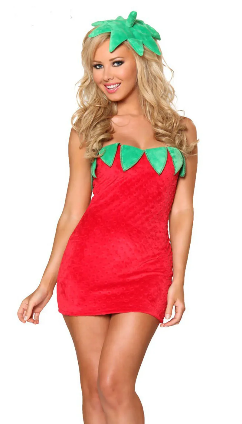 Костюм для косплея с изображением клубники и фруктов|cosplay sexy costumes|halloween sexyclothing girl |