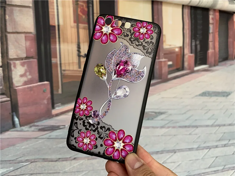 Цветные кружевные цветочные сверла чехлы для телефонов huawei P10 lite корпус Plus чехол |