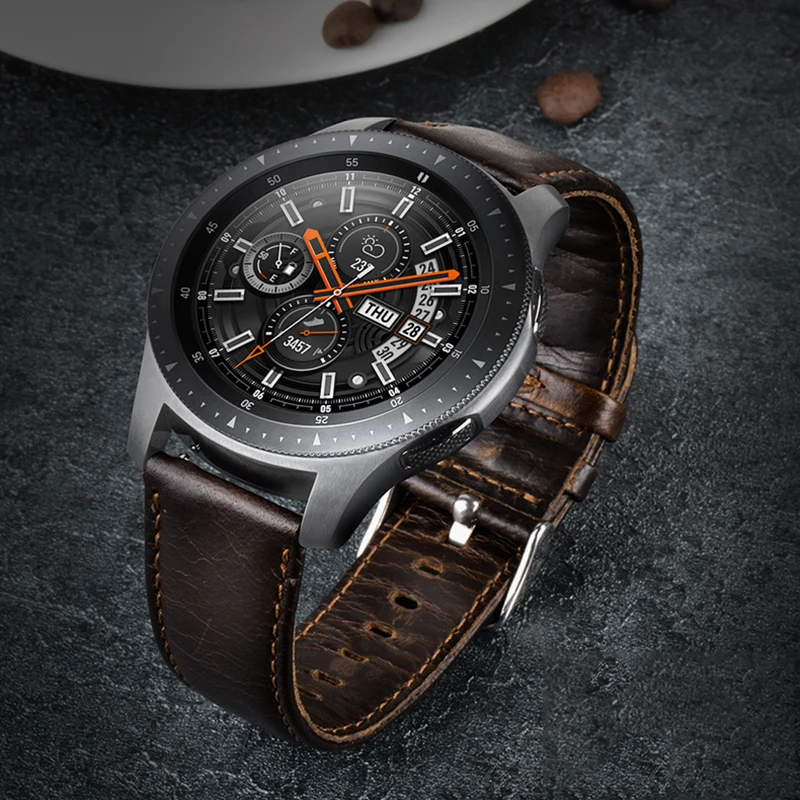 Laforuta Quick Release Watch Band 22 мм ремешок из натуральной кожи для samsung gear S3 Classic Frontier Galaxy Watch 46 мм Смарт-часы