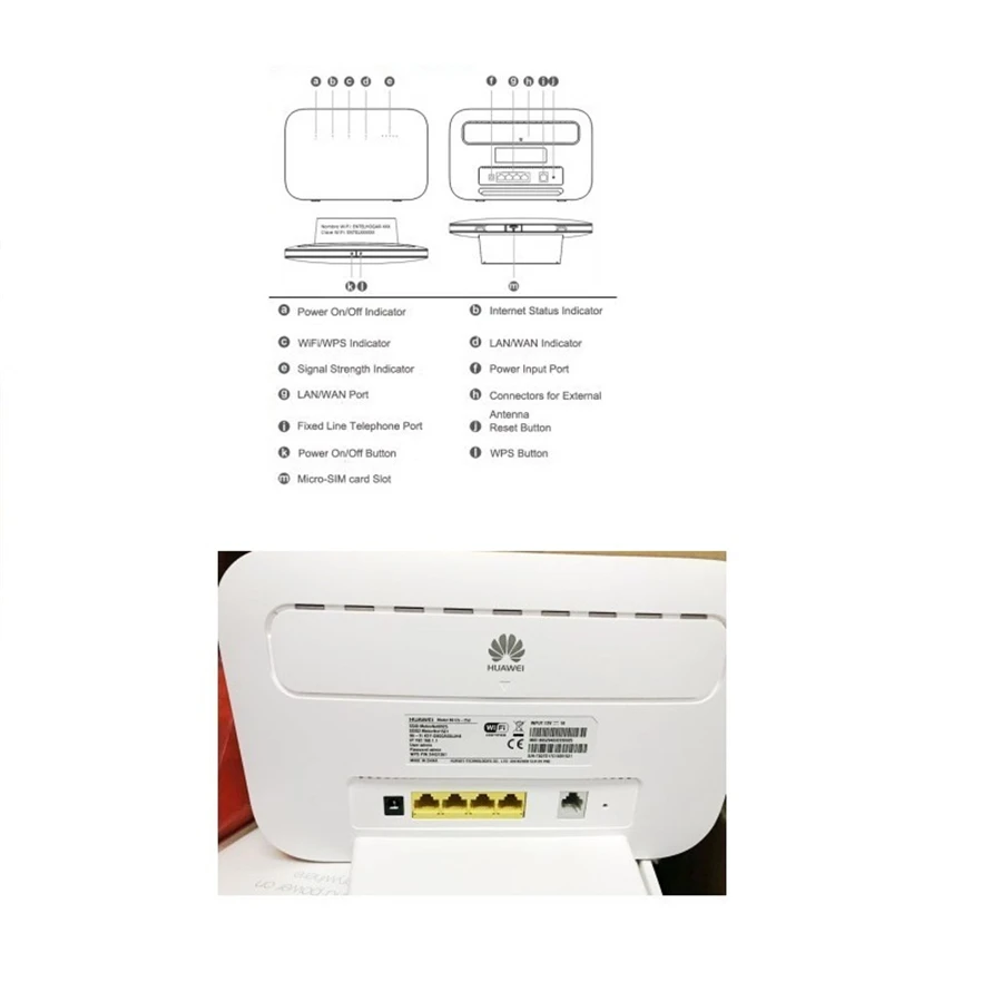 Разблокированный Huawei B612 B612s 25d маршрутизатор 4G LTE Cat.6 300Mbs CPE беспроводной + 2