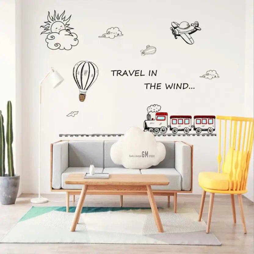 Новинка 2019 декоративный постер для детской комнаты в виде шлейфа или самолета
