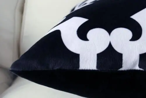 Шикарный черный белый цвет с геометрическим рисунком вельветовый чехол для