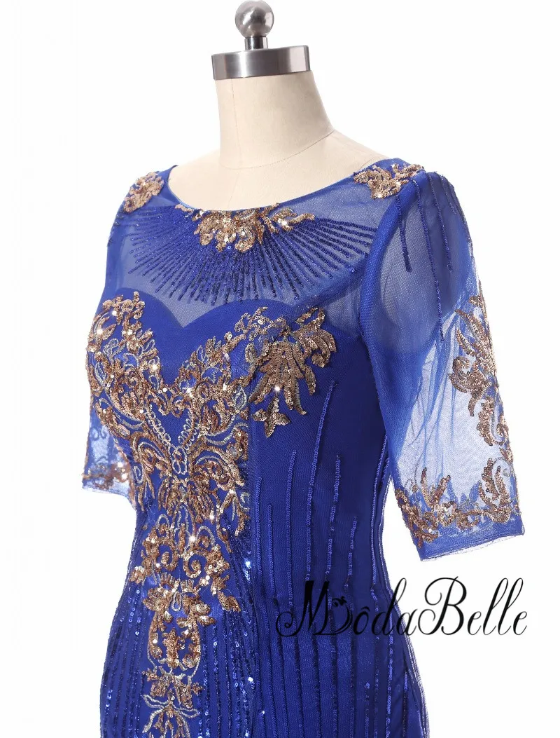 Женское вечернее платье с блестками modabelle темно синее длинное Русалка из тюля Lange