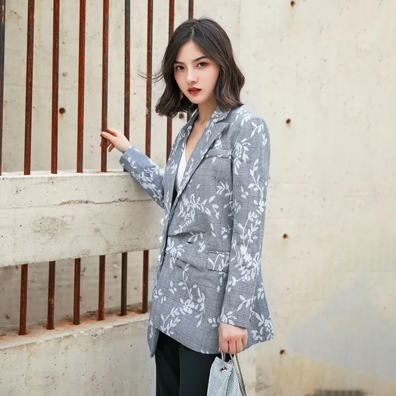 TWOTWINSTYLE жемчужина неправильной Для женщин костюм с длинным рукавом Однобортный