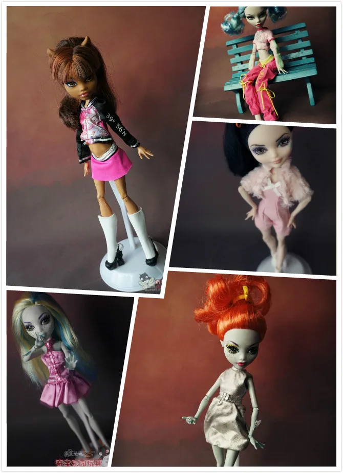 Оптовая продажа 15 шт./лот Одежда для кукол Monster High модный костюм оригинальная