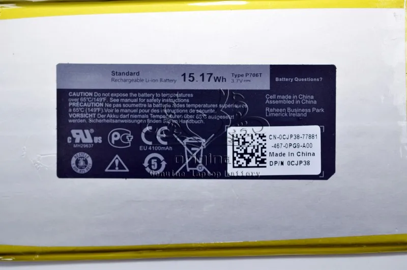 Аккумулятор для ноутбука JIGU 0CJP38 CJP38 P706T DELL Venue 7 8 3730 T02D 3830 дюймов | Компьютеры и офис