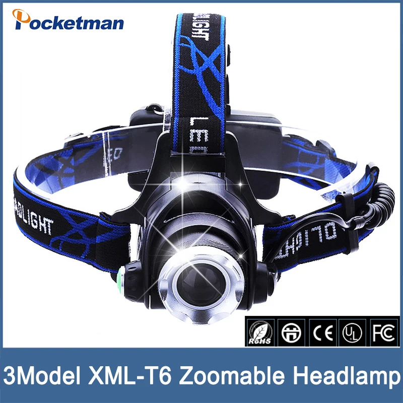 Светодиодный налобный фонарь T6 ZK50 светодиодный 18650 с зумом 2000 лм ZK50|led headlamp zoom|led